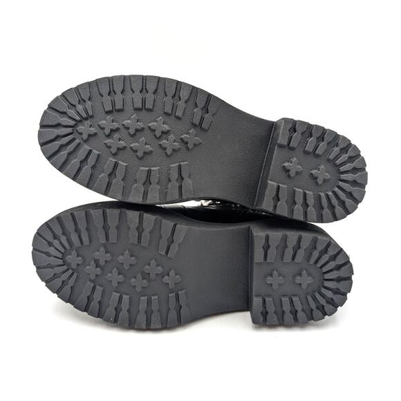 Linea Paolo Thexton Chain Lace Up Ankle Boot Women's Black Size US6.5M EU37 - Picture 7 of 12